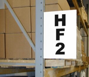 warehouse aisle sign